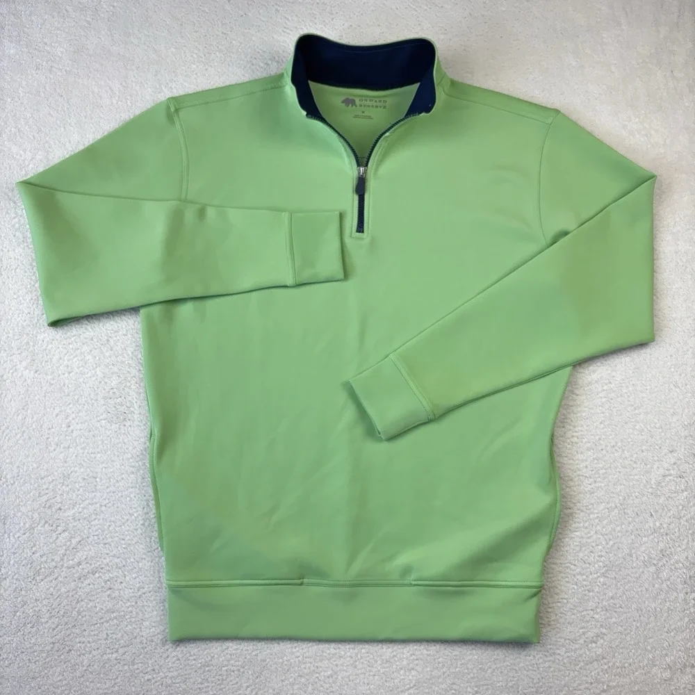 ONWARD RESERVE Performance 1/4 Zip Mens Medium Green Blue Golf Pullover Stretch